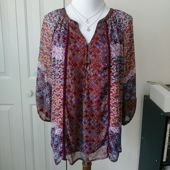 Roz & ALI 🌼 beautiful bohemian gypsy top - Picture 1 of 8